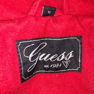 Guess Wool Red Peacoat